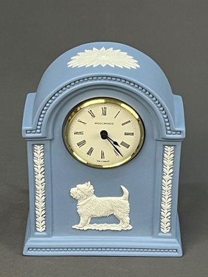 Rare Wedgwood Jasperware Blue West Highland Terrier Mantel Clock Limited Edition  | eBay | eBay US