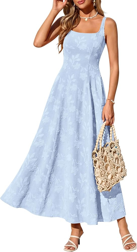PRETTYGARDEN Womens Summer Dresses 2026 Casual Sleeveless Square Neck Formal Wedding Guest Beach ... | Amazon (US)