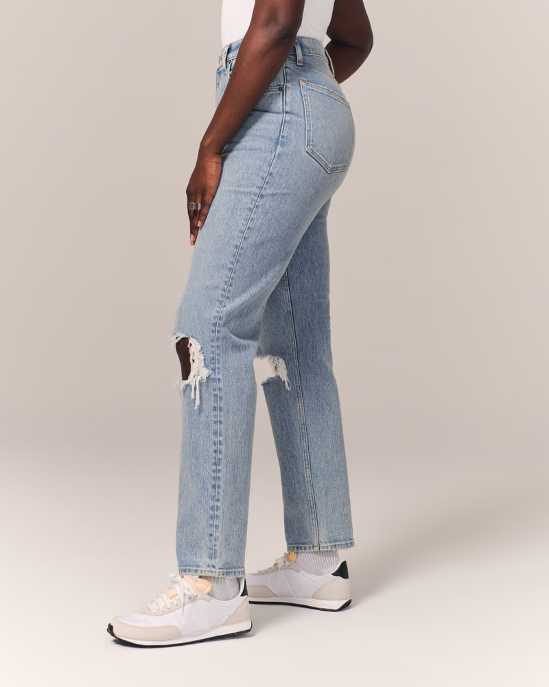 Curve Love Ultra High Rise 90s Straight Jean | Abercrombie & Fitch (US)