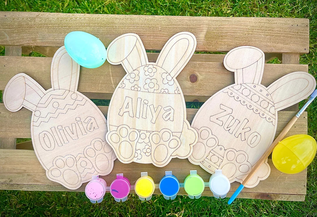 Personalized Easter Bunny Paint Kits - Easter Egg Paint Kits- Custom Easter Paint Kits for Kids -... | Etsy (US)