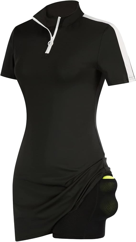 JACK SMITH Women Athletic Polo Dress Tennis Golf Dress with Shorts&Pockets Short Sleeve Exercise ... | Amazon (US)