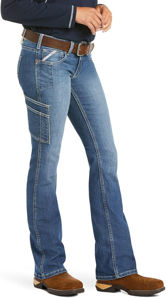 ARIAT Women's Rebar Durastretch Raven Boot Cut Jean | Amazon (US)
