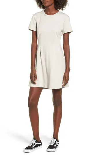Women's Cotton T-Shirt Dress, Size Small - Beige | Nordstrom