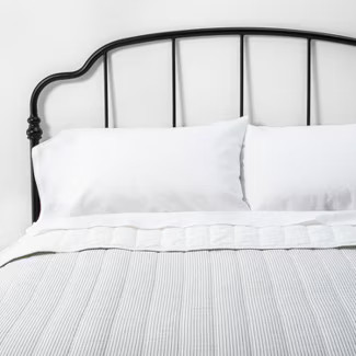 Microstripe Quilt Sour Cream/Railroad Gray - Hearth & Hand™ with Magnolia | Target