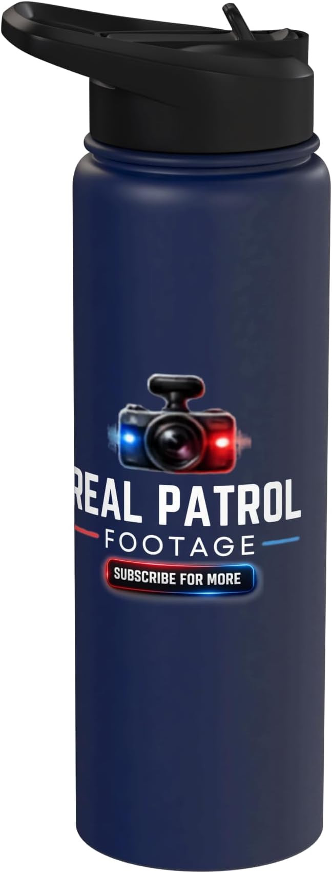 Real Patrol Footage Dash Cam Graphic Stainless Steel Insulated Water Bottle | Amazon (US)