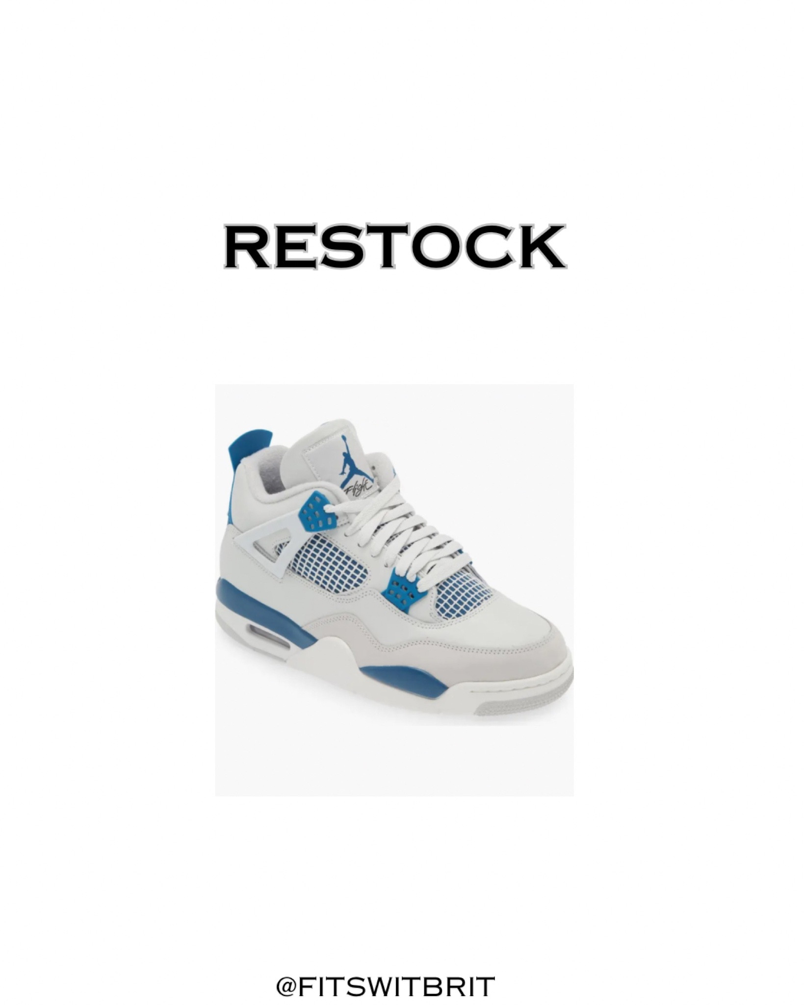 Restock Air Jordan 4 Industrial blue (military blue). 

#sneakers


#LTKShoeCrush #LTKStyleTip