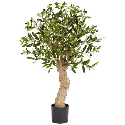 2.5 foot artificial olive tree by Nearly Natural