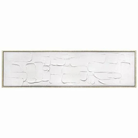 Abstract Harmony Heavily Textured Hand Painted White Framed Canvas Wall Art | Walmart (US)
