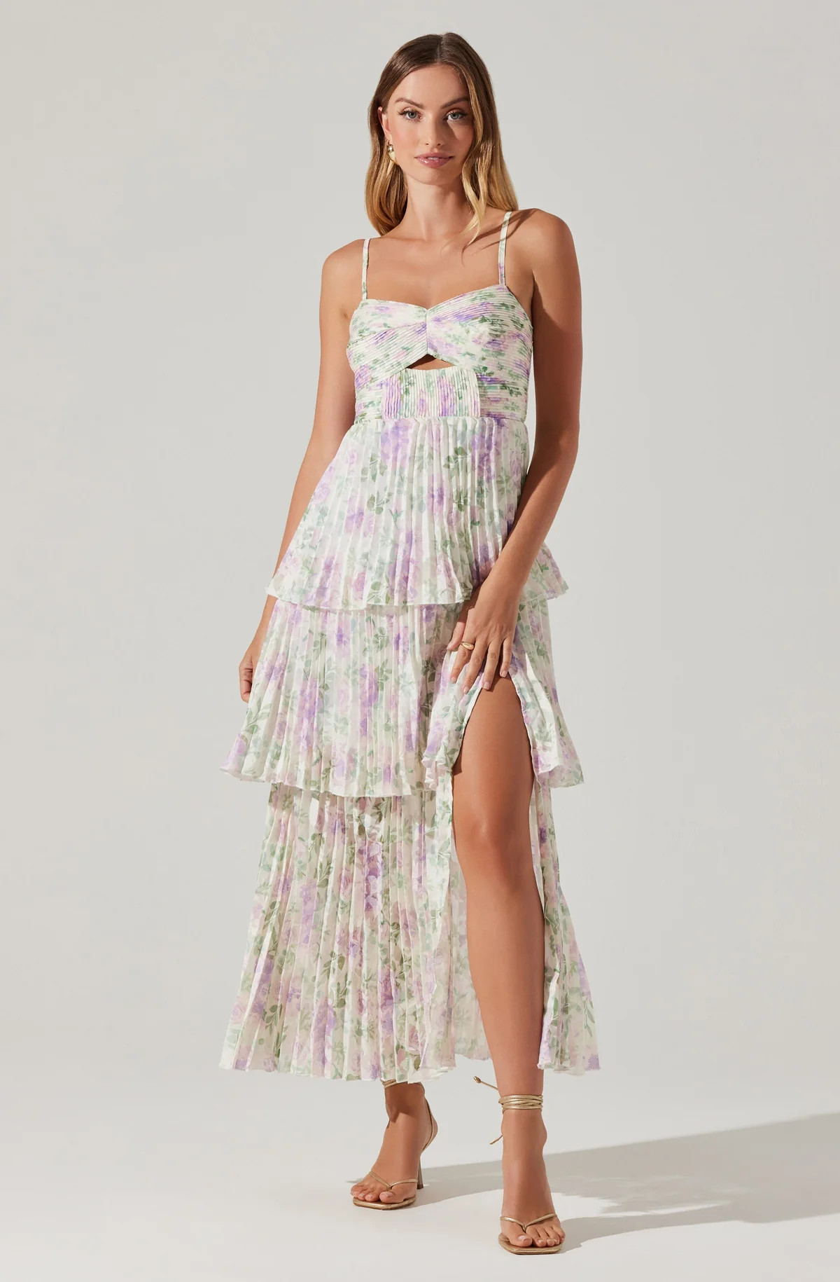 Emmi Front Cutout Tiered Dress | ASTR The Label (US)