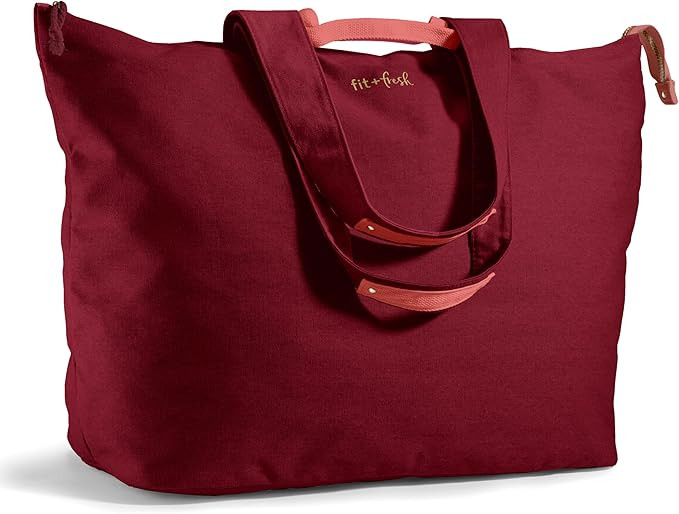 Fit & Fresh Large Beach Bag for Women - Extra Large Travel Tote With Pockets | Amazon (US)