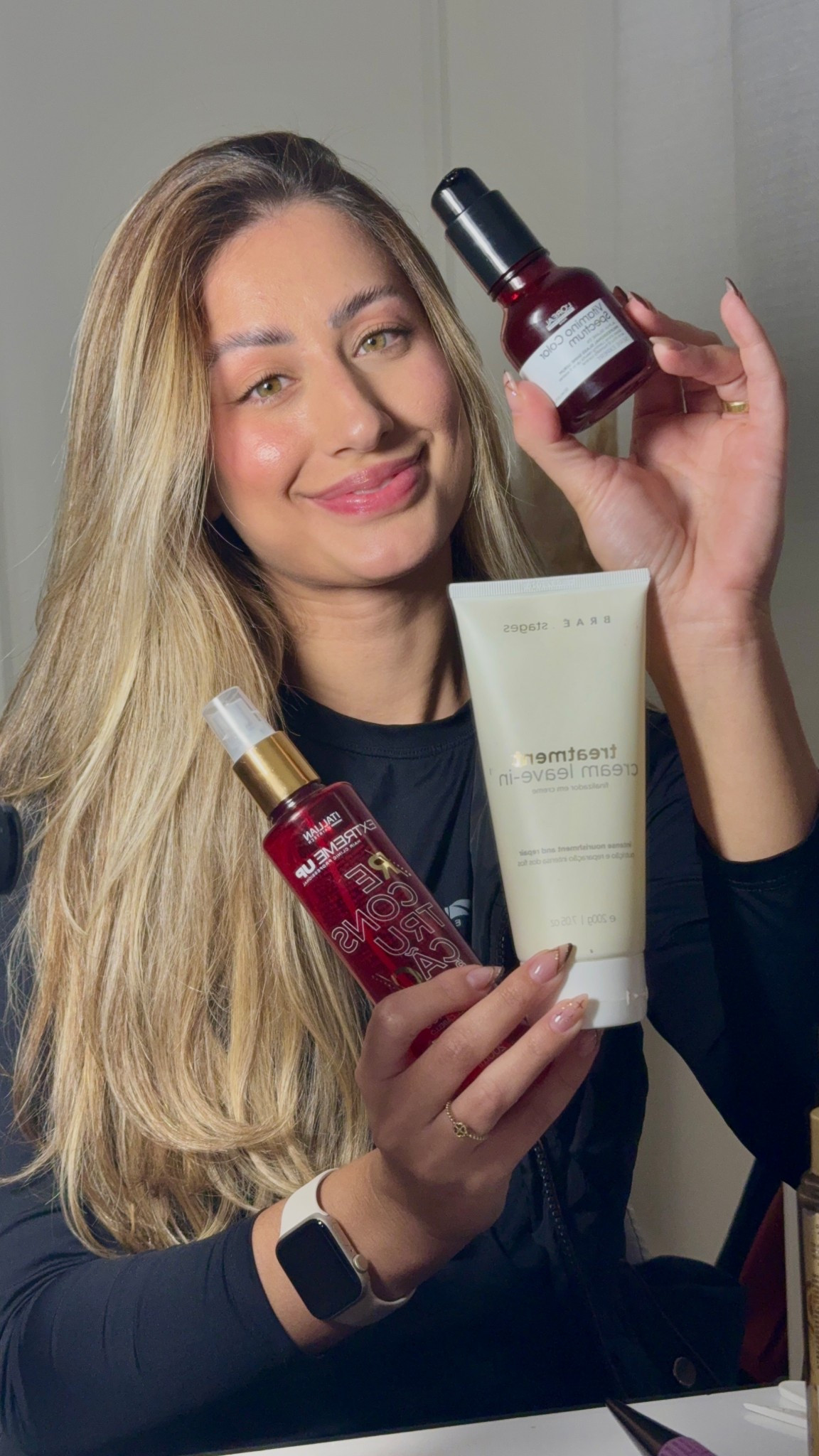 As 3 camadas de proteção térmica da escova de hoje:
1. Leave in Treatment da Brae 
2. Fluido Blinda Fios Itallian
3. Sérum Vitamino Color Spectrum L’OREAL 

#LTKbeleza #LTKbrasil