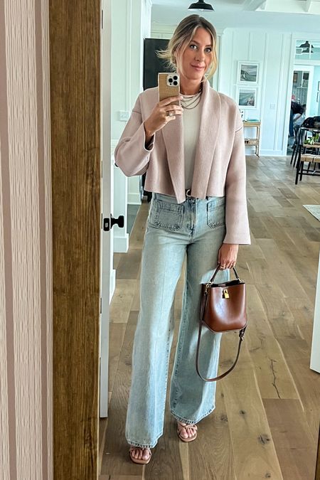 New fave cropped sweater for spring. My bag and jeans are 30% off at mango today  

#LTKOver40
