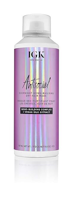 IGK ANTISOCIAL Overnight Bond-Building Dry Hair Mask | Amazon (US)
