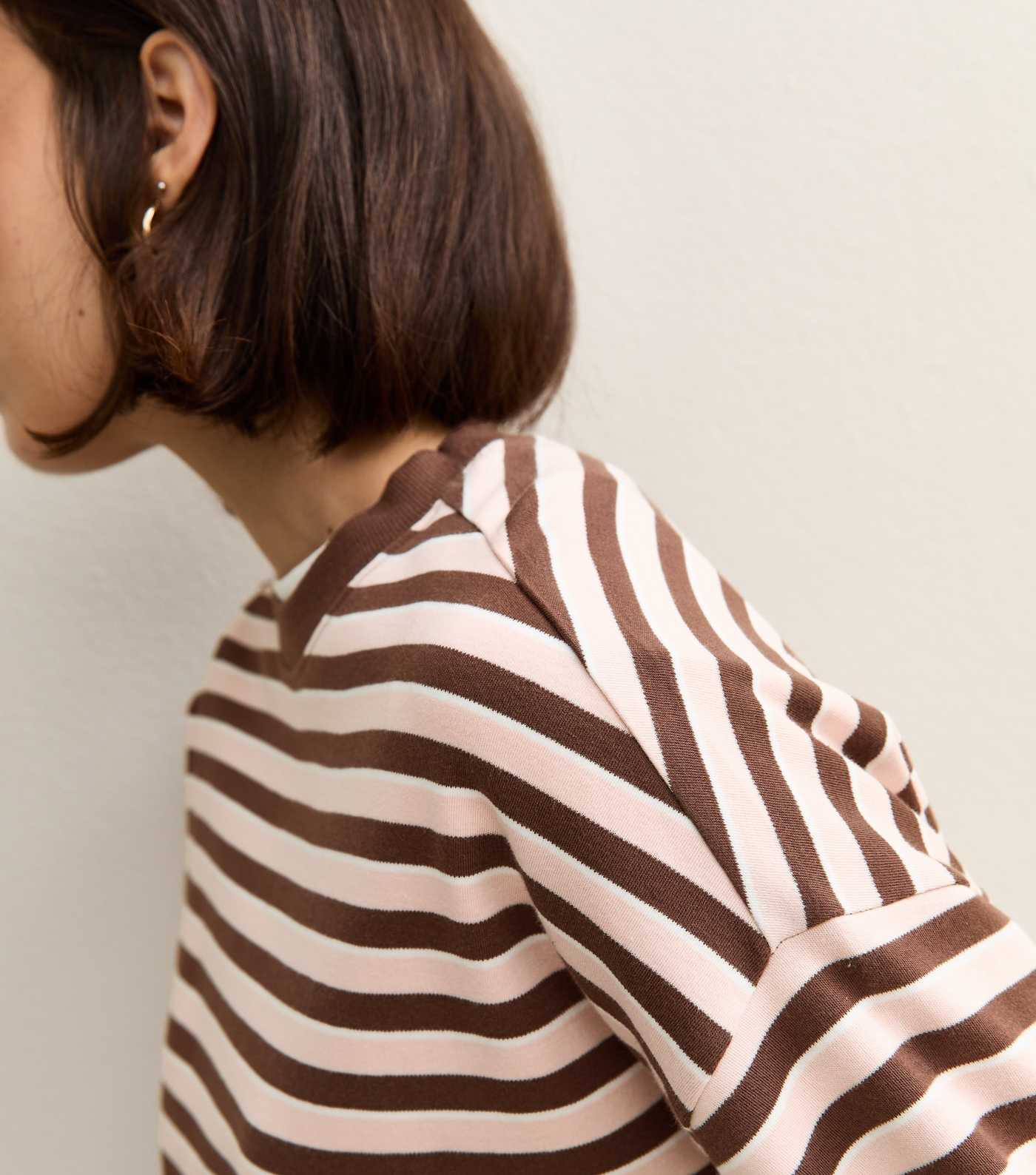 Pink Striped Premium Heavyweight Cotton Long Sleeves Top | New Look | New Look (UK)