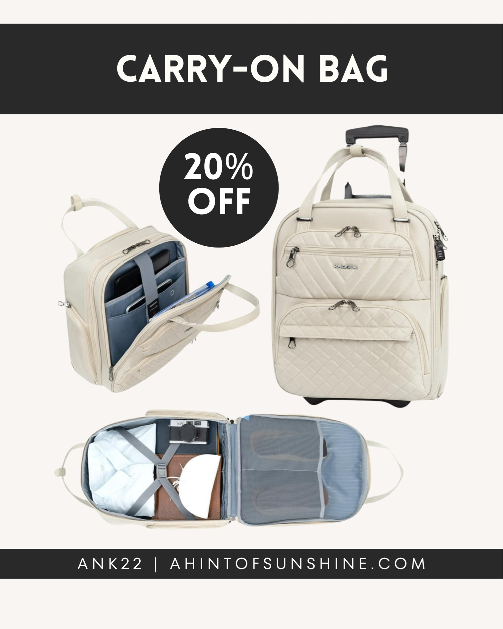 My favorite carry-on bag is on sale! 🖤

#LTKCyberWeek #LTKSaleAlert #LTKTravel
