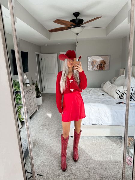size small in dress and size S-M in sweater — linked exact boots and similar options too! hat is from seratelli and i can’t link it so i linked similar 🍒❤️

western fashion // cowgirl boots 

#LTKstyletip #LTKshoecrush #LTKSpringSale