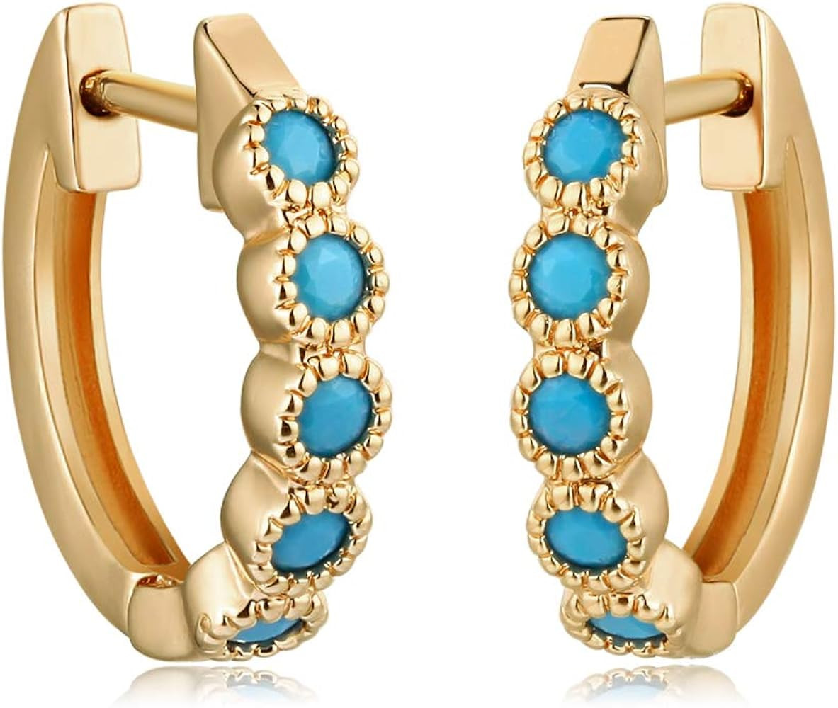 MYEARS Women Huggie Hoop Earrings Gold Ear Stud Cuff 14K Gold Filled Small Boho Beach Simple Deli... | Amazon (US)