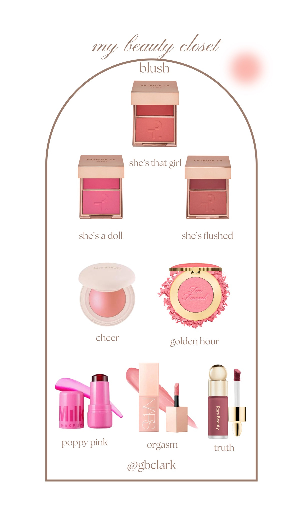 My beauty closet: blush 💗

#sephorasale 

#LTKGiftGuide #LTKBeauty #LTKSaleAlert