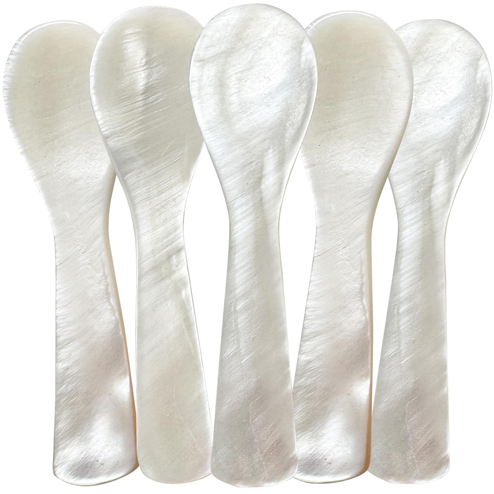 Caviar Spoon 5pcs Mother of Pearl Spoons for Caviar Ice Cream Sauce 3.54 Inches Shell Spoon | Amazon (US)