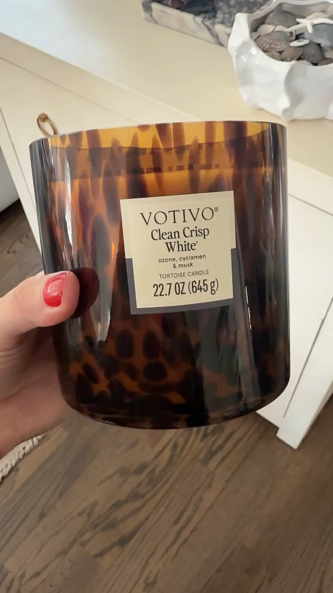You will fall in love with this candle! It’s the perfect clean, crisp scent that you can honestly burn all year long. There’s nothing like it. And I love the tortoise vessel that it comes in… repurpose it as a vase!

#LTKvlog #LTKSeasonal #LTKHome