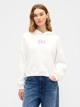 Relaxed Gap Mini-Logo Cropped Hoodie | Gap Factory