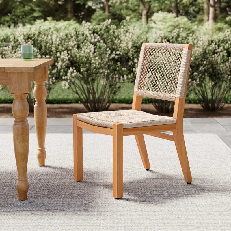 Seras Teak Outdoor Dining Chair (Set of 2) | Wayfair North America