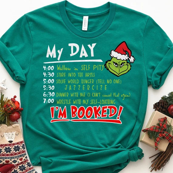 I'm Booked Funny Grinch Christmas Holiday Shirt  | Etsy | Etsy (US)