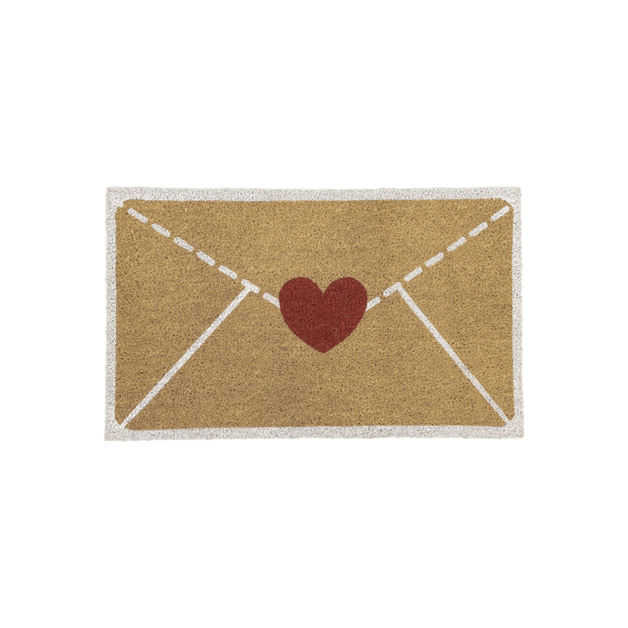 Heart Envelope Valentine's Day Outdoor Coir Doormat, Natural and Red, 18" x 30", by My Texas Hous... | Walmart (US)