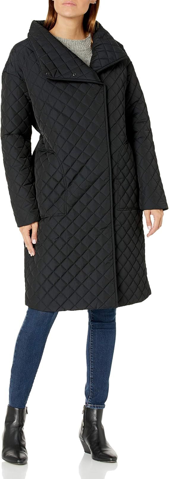 Daily Ritual Women's Quilted Long Coat | Amazon (US)