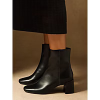 Black Wide Fit Flare Heel Ankle Style Boots | George at ASDA