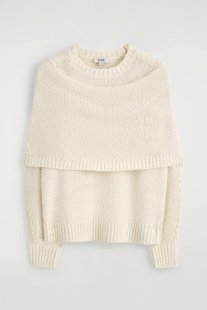 Layered Shawl Merino-Cashmere Sweater | COS (US)