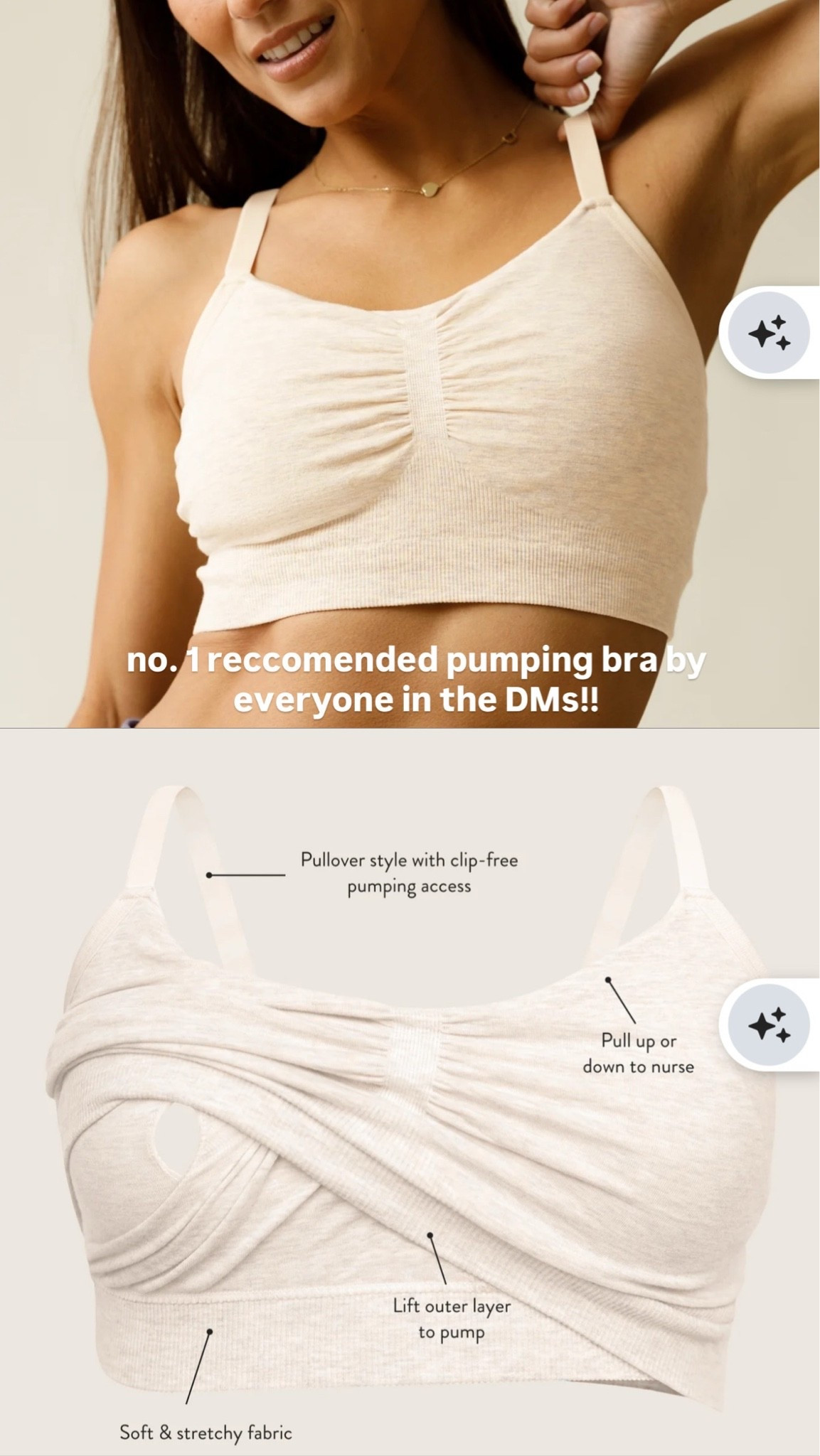 Number one recommended pumping bra by everyone in my DMs was @Kindred Bravely