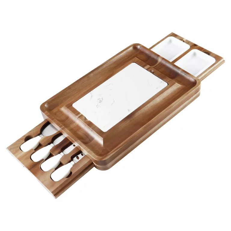 Hecef Charcuterie Board Set, Large 15 in Acacia Wood Cheese Serving Tray, House Warming Gift for ... | Walmart (US)