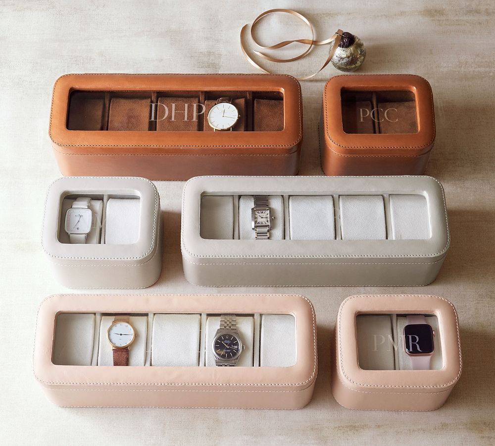 Peyton Leather Watch Box | Pottery Barn (US)