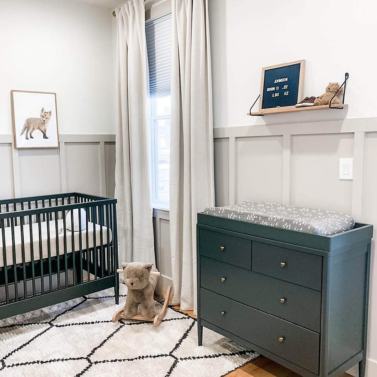 Olive Green Wood Baby Changing Table Topper + Reviews | Crate & Kids | Crate & Barrel
