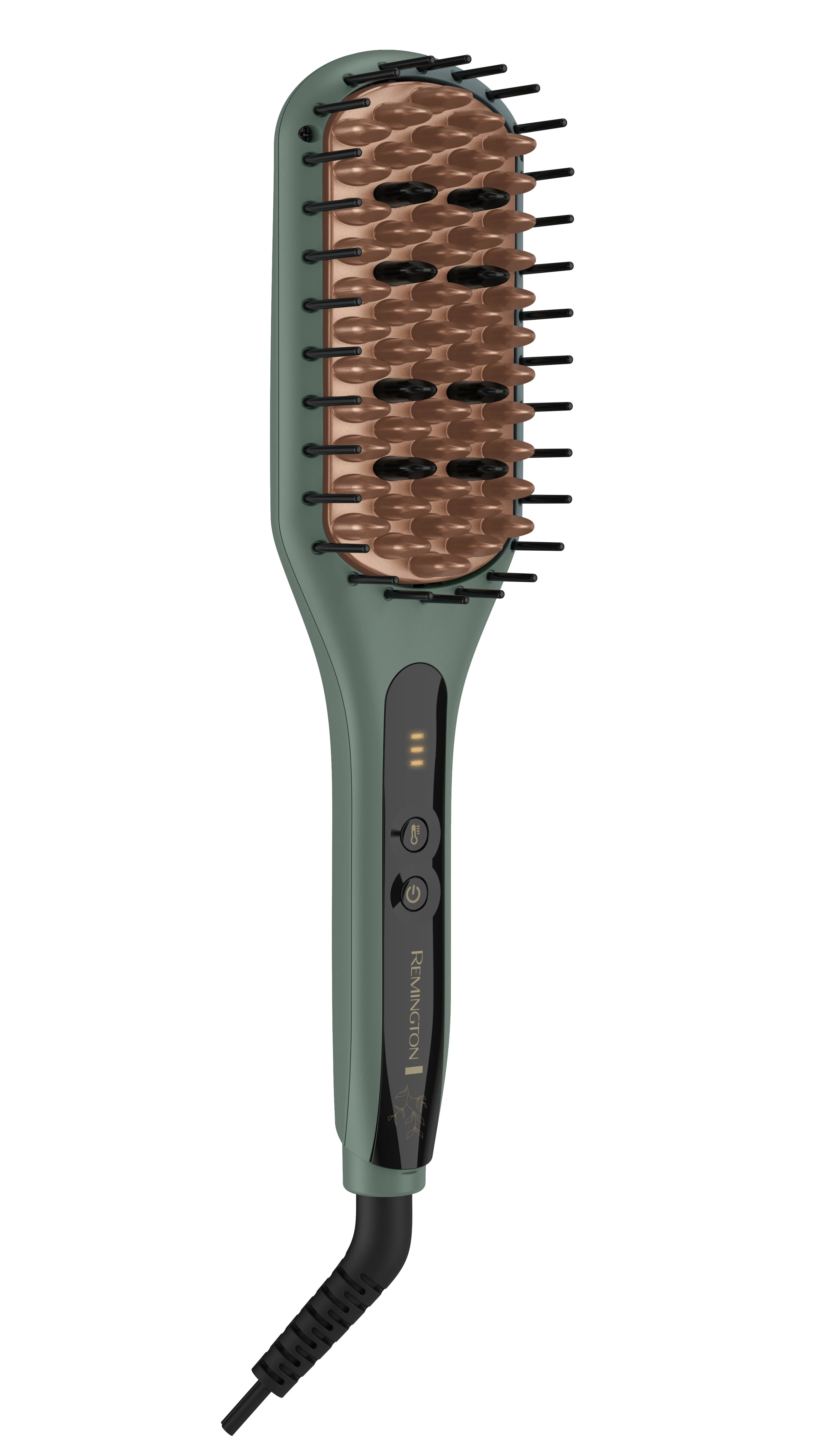 PR REMINGTON Botanicals™ 2-in-1 Straightening Brush for Women, Ceramic Bristles with Plant-Base... | Walmart (US)
