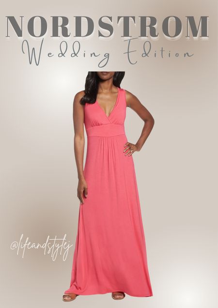 Pair it with sandals and a sun hat for a casual daytime look, or dress it up with statement jewelry and heels for a night out. Versatile and chic, the V-Neck Jersey Maxi Dress is a must-have addition to your spring wardrobe.

#LTKover40 #LTKfindsunder100 #LTKwedding
