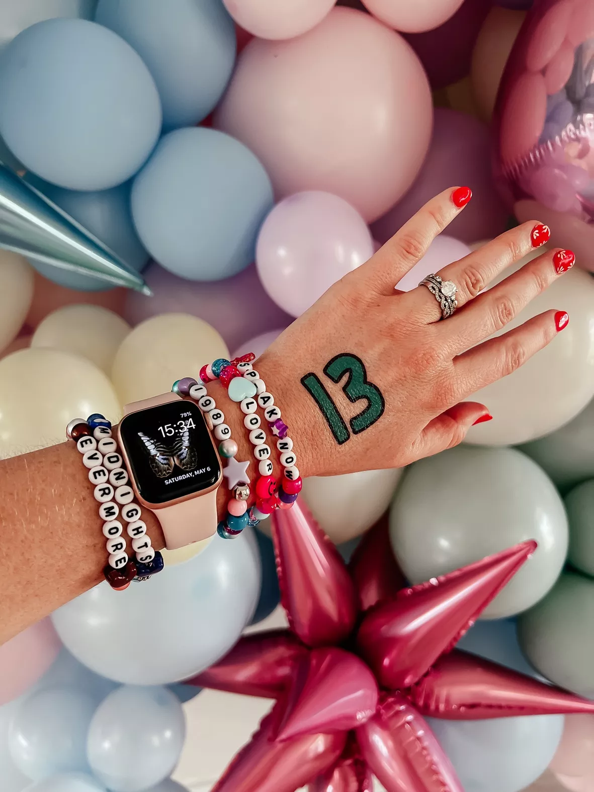 Swiftie Bangle, Taylor Swift friendship bracelet charms