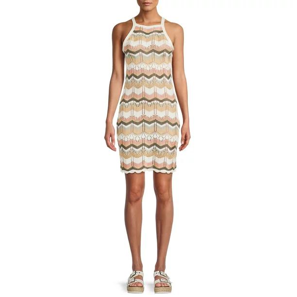 No Boundaries Juniors' Sleeveless Crochet Dress - Walmart.com | Walmart (US)