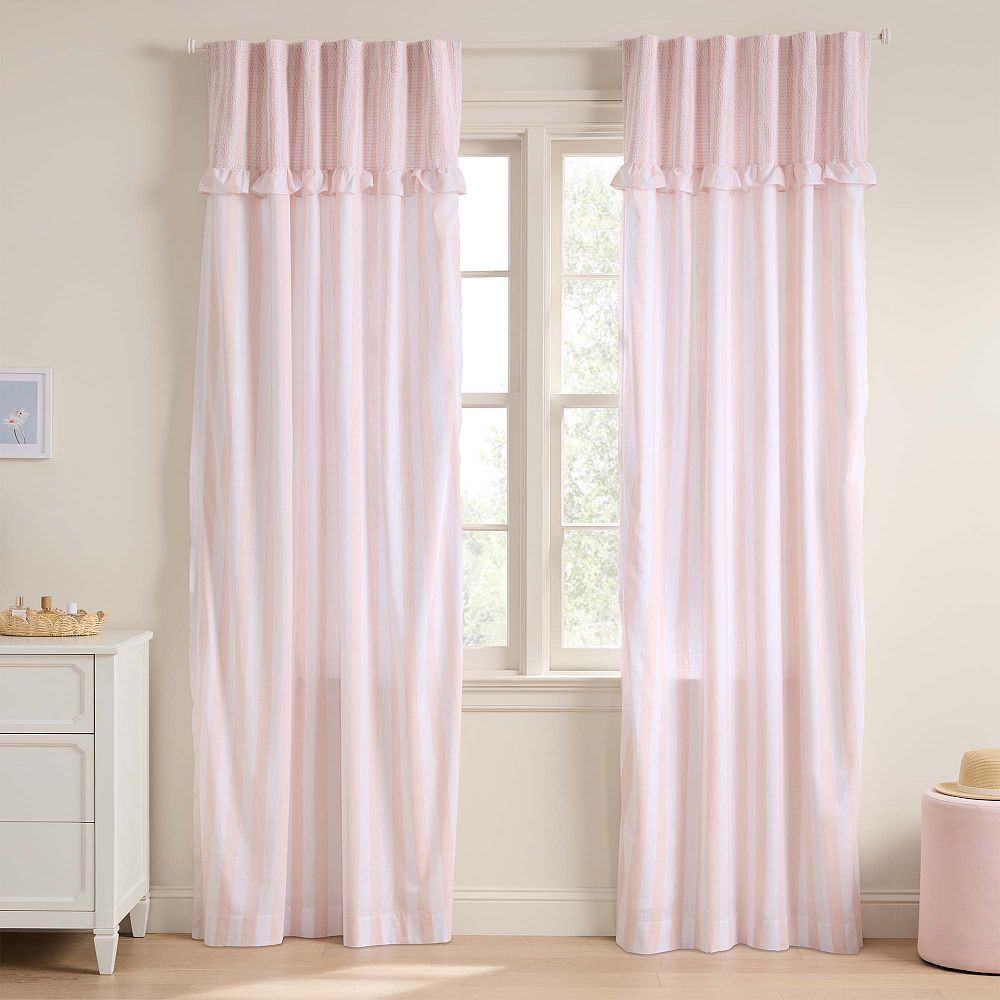 Cabana Stripe Smock Top Light-Filtering Curtain | Pottery Barn Teen