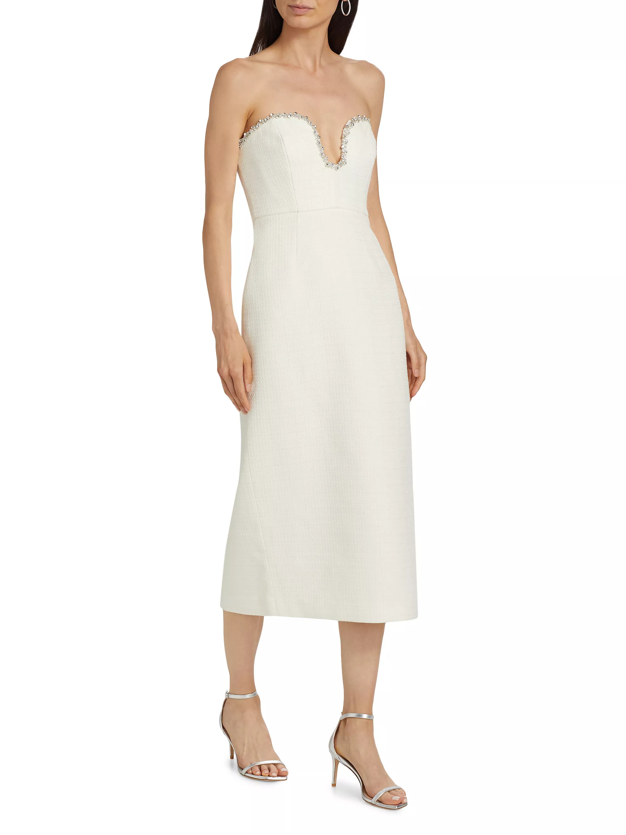 MillyEmelia Boucle Strapless Dress | Saks Fifth Avenue