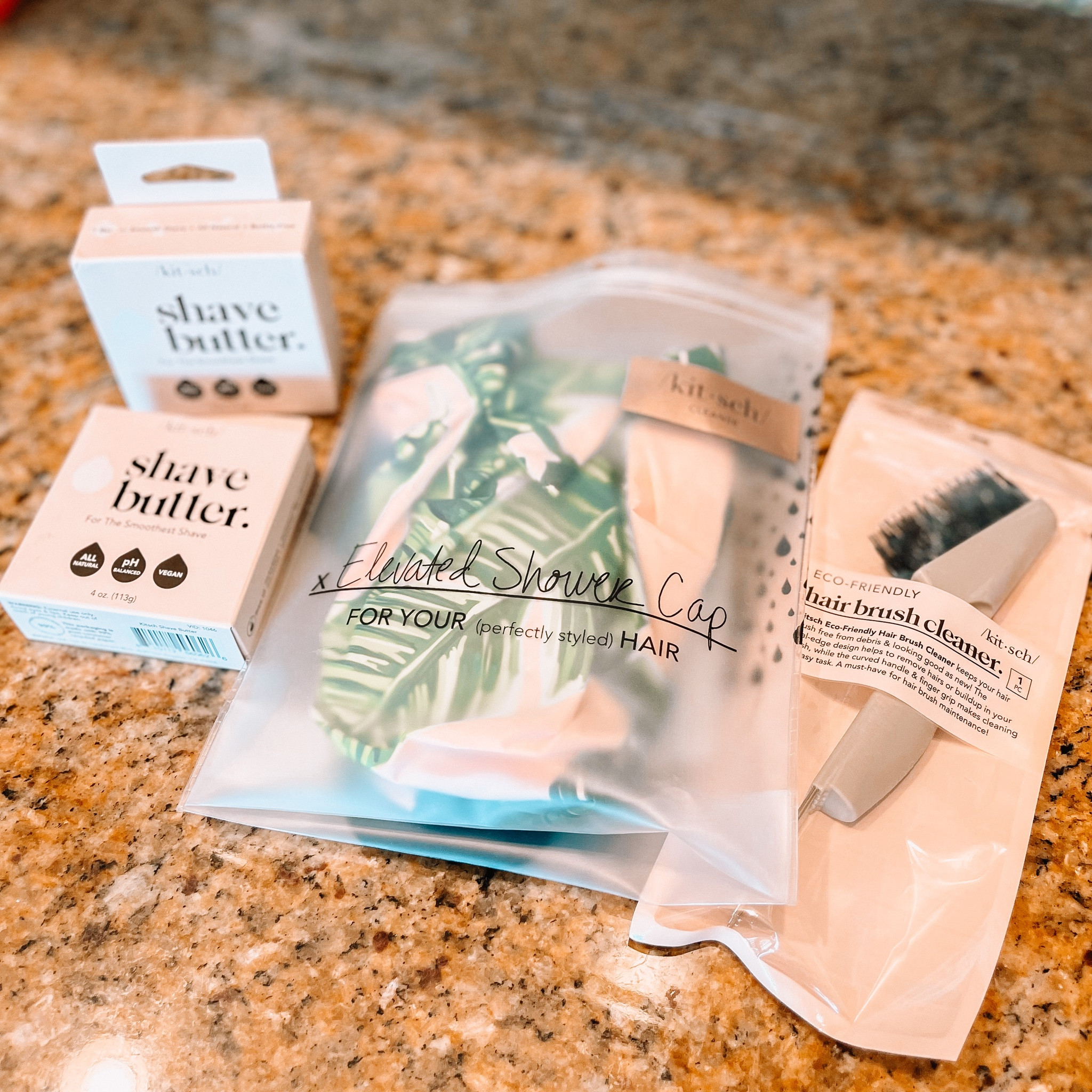 Kitsch products are some of my favorite especially the shave butter! If you haven’t tried it yet you are missing out! 

Today’s haul I grabbed a new shower cap, brush cleaner, and shave butter! The shower cap is great because it has a silicone seal on the inside around the hairline instead of elastic. So no more elastic marks on the forehead! Lol. 

Palm leaf shower cap
Shave butter 
Hair brush cleaner 
Microfiber hair towel
Silk pillowcases 

#LTKunder50 #LTKbeauty #LTKFind