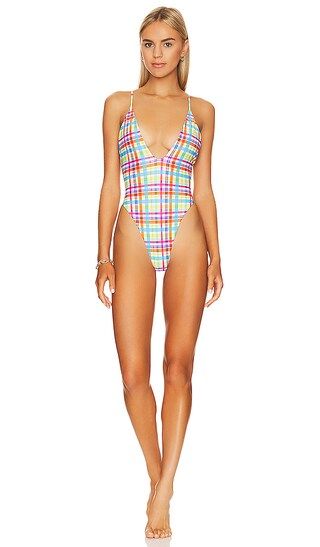 Spunky One Piece in Multi Vibe Plaid | Revolve Clothing (Global)