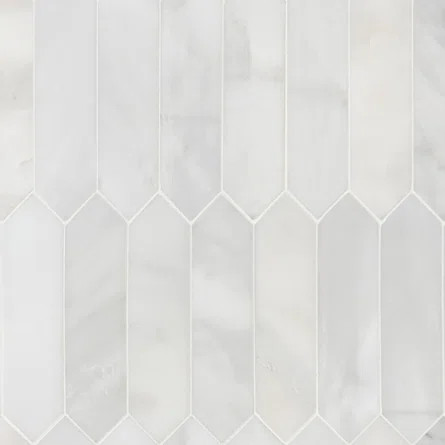 MSI Arabescato Carrara Picket 10.63 in. x 12 in. Honed Marble Mosaic Wall and Floor Tile | Wayfai... | Wayfair North America