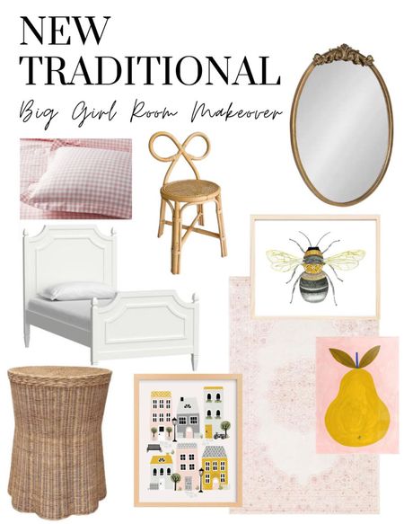 Home decor used to create and style a new traditional toddler girl’s room