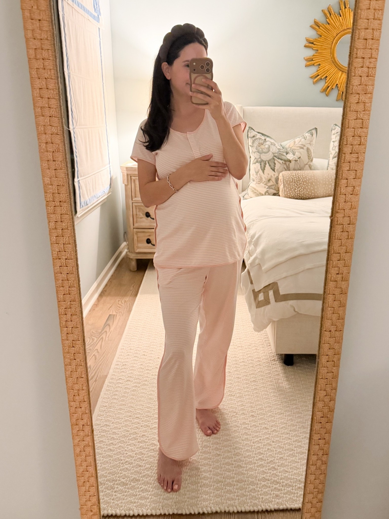 Living in these @LAKE pajamas throughout pregnancy and perfect for the post partum period and breastfeeding 🤍 wearing my usual size

#LTKBump