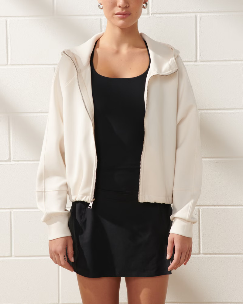 YPB neoKNIT Cinched Full-Zip Hoodie | Abercrombie & Fitch (US)