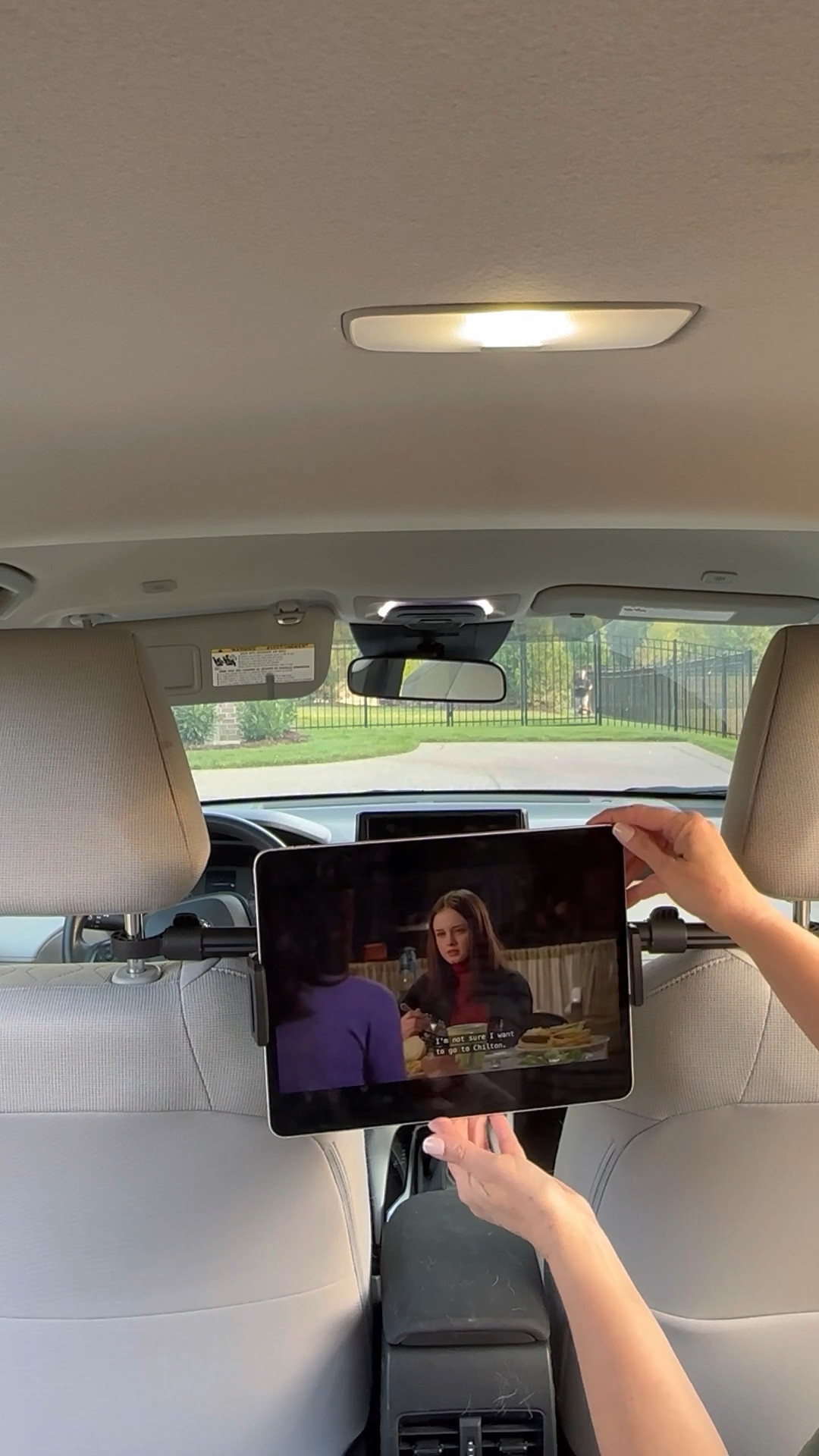 Genius travel hack! This tablet holder securely attaches to the headrest and adjusts for easy viewing. Great for road trips! Great Amazon find



#LTKVideo #LTKHome #LTKFindsUnder50