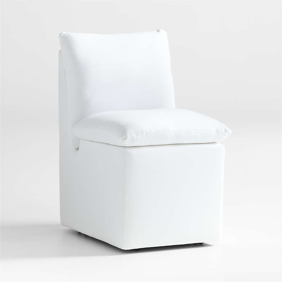 Patty White Upholstered Office Chair with Casters by Leanne Ford + Reviews | Crate & Barrel | Crate & Barrel