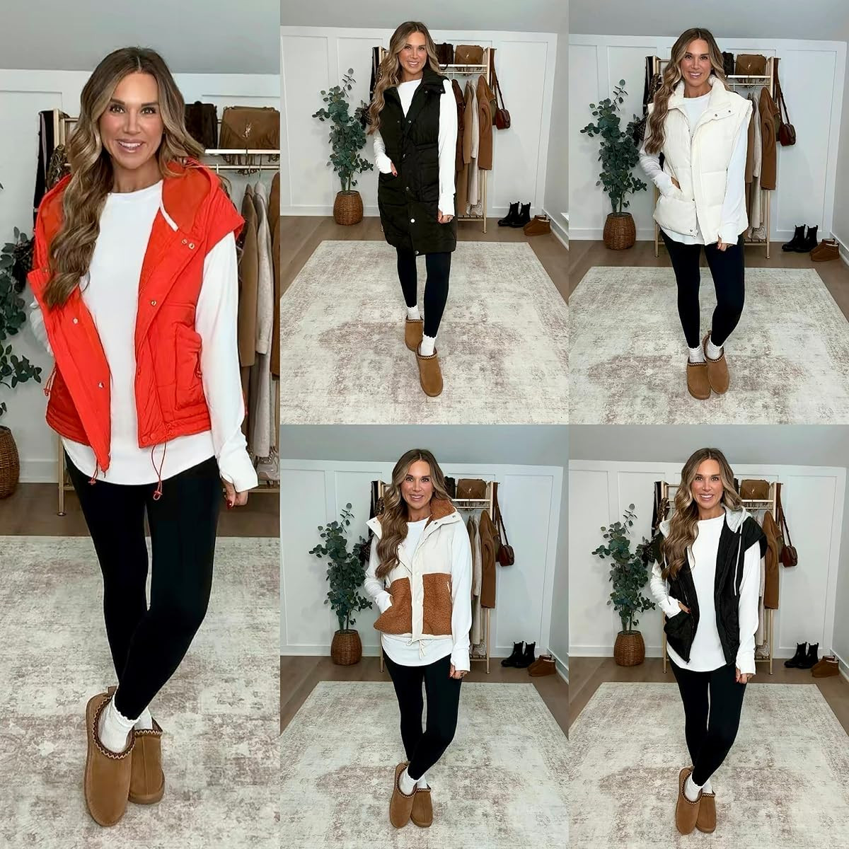 5 of my favorite vests for the season! I love pairing them with my favorite layering long sleeve top with thumbholes, and the best black leggings. I am 5’6 139lbs in size small leggings, small white top, and medium in all vests, favorite look for less boots fit true to size  

 #LTKootd #LTKSeasonal